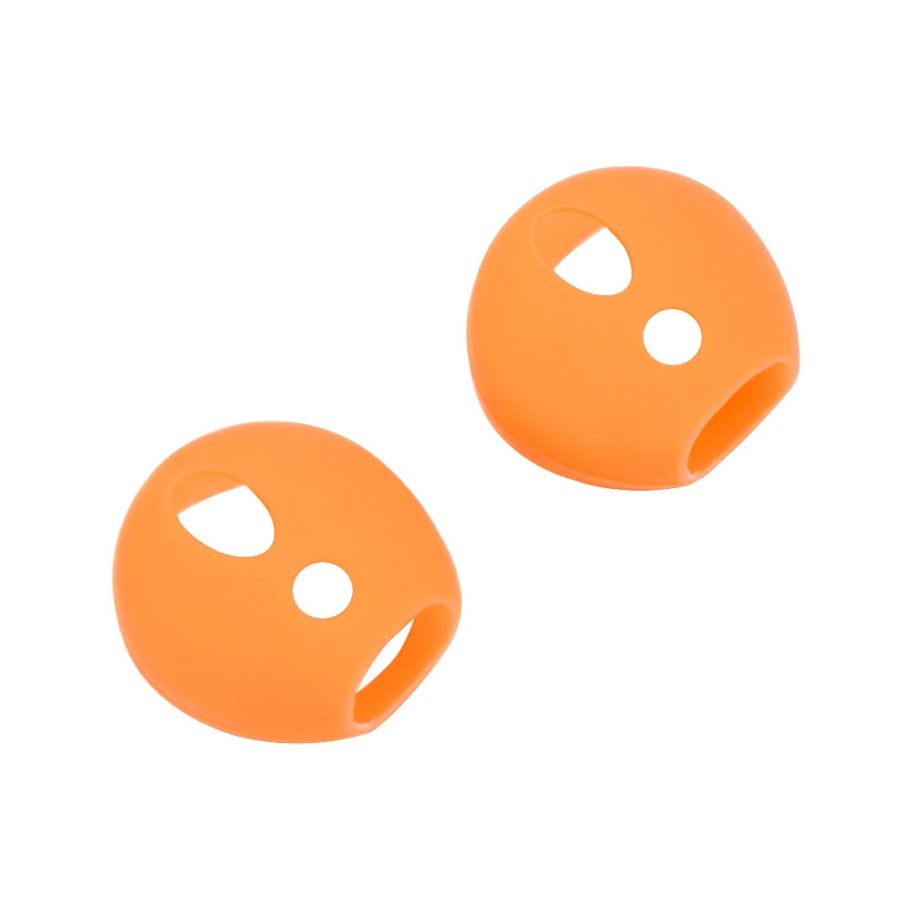 orange Новые 2 пары ультра тонкие мягкие силиконовые противоскользящие наконечники для наушников ультра тонкий чехол для AirPods шумоизолирующие амбушюры - Цвет: orange