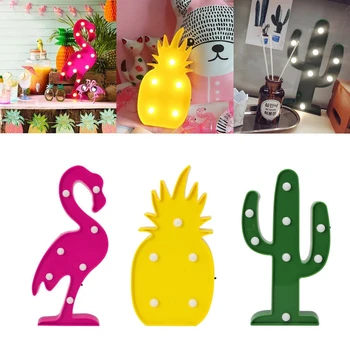 

3W Plastic Lighted Pineapple Marquee Sign LED Baby Night Lamp Home Party Decor