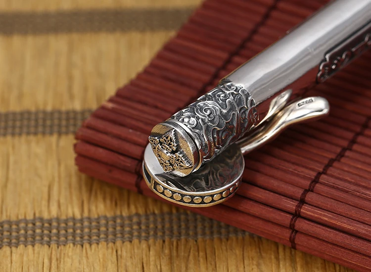 Для повседневного использования, 925 серебро Самозащита, выживание безопасность тактическая ручка карандаш с записи мульти-функциональный для повседневного использования