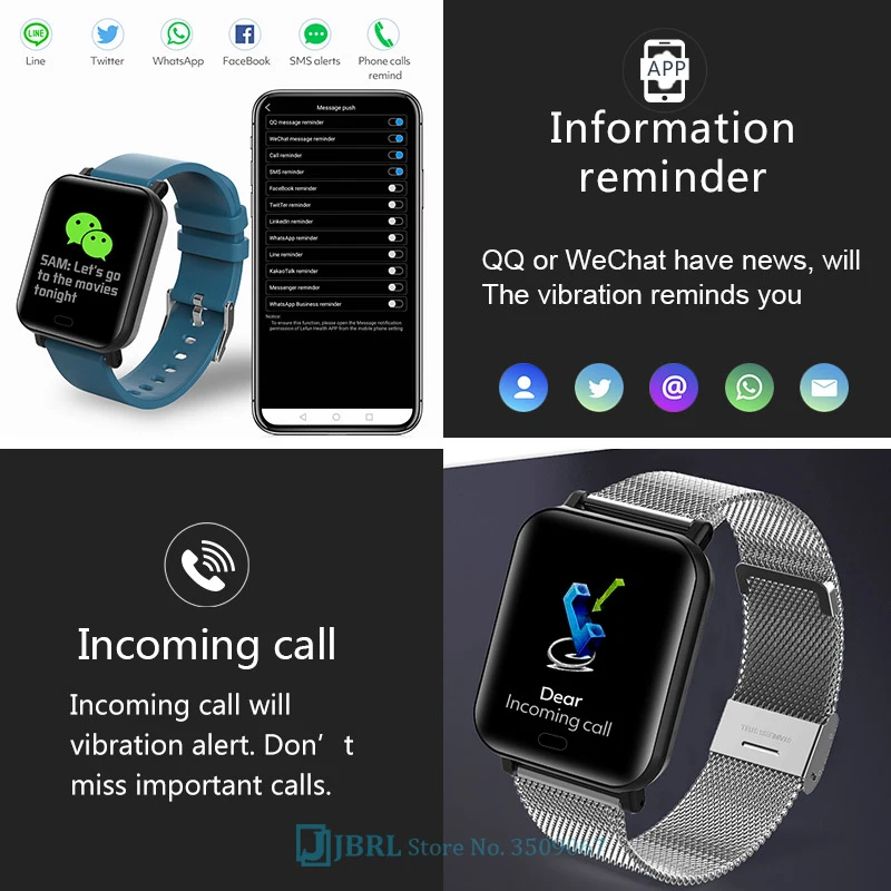 2021 Sport Fitness Smart Watch Men Women Smartwatch For Android iOS Smart Clock Bracelet Waterproof Fitness Tracker Smart-Watch