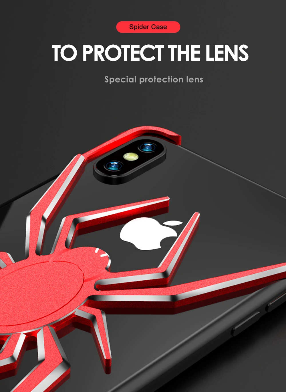 Spider serial Shockproof Armor Phone Back Case For i X XR XS MAX Silicone Hybrid Hard PC Three Proofing Case Cover