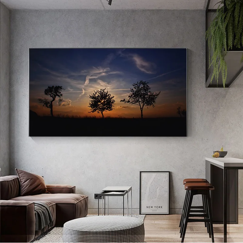 Beautiful Sunset Landscape Wall Art Canvas Painting Print Poster Picture Modern Home Living Room Decoration | Дом и сад