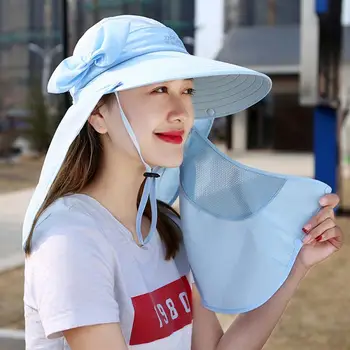 

2020 Hot Sun Hat Female Summer UV Protection Parent-child Sun Hat Travel Beach Hat Cover Face Sun Hat Beach Hat Summer Caps