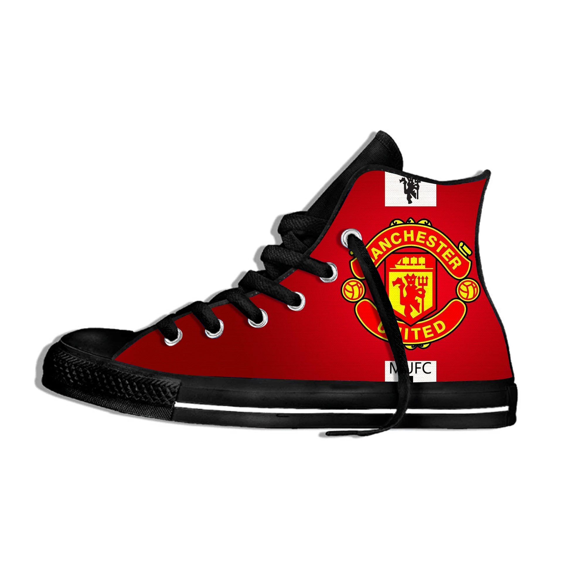 Юнайтед FC/легкая обувь для отдыха с высоким берцем; Мужская/Женская обувь для футбола в Манчестере; футбольные болельщики; Повседневная обувь; парусиновые дышащие кроссовки - Цвет: D