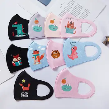 

Reusable Children Mask Baby PM2.5 Dust Mask Anti-smog Ice Silk Cartoon Face Mask Children's Masks Anti Dust Breathable