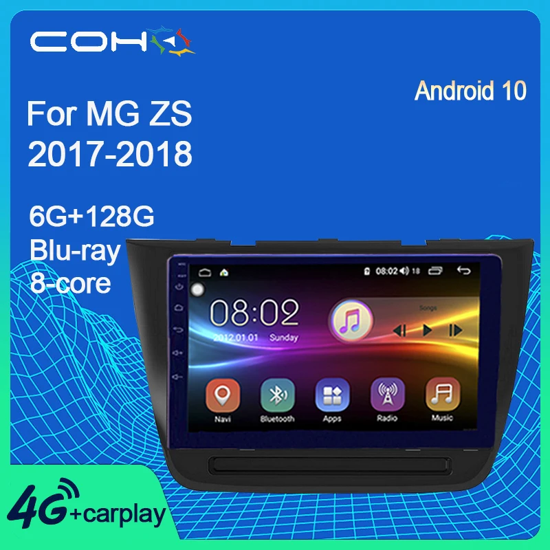COHO для MG ZS 2017 2018 IPS экран мультимедийный плеер Автомагнитола Android 10 0 8 ядерный 6 +