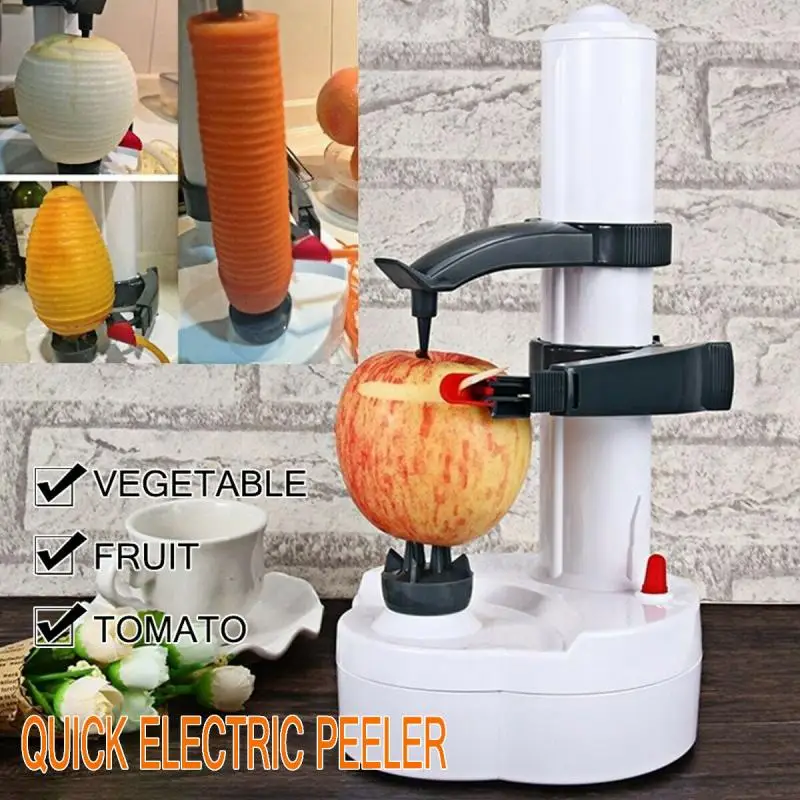 Многофункциональная Автоматическая электрическая Картофелечистка, автоматическая вращающаяся овощерезка для фруктов и овощей, машина для очистки овощей и фруктов, кухонные аксессуары