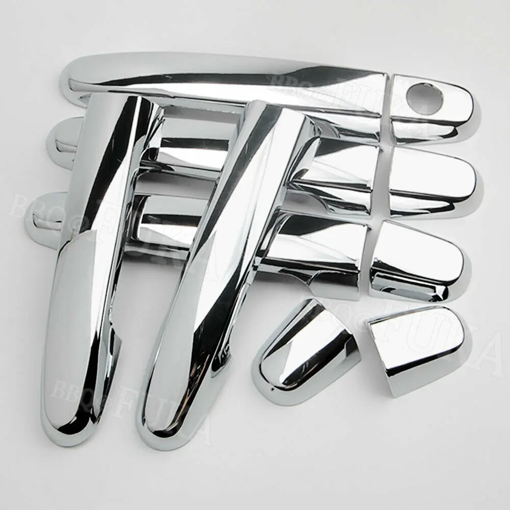 Günstige BBQ @ Fuka Auto moulding trimmt Für Toyota RAV4 2006 2012 Chrome Side Spiegel Abdeckung + Tür Griff Abdeckung außen Auto Styling