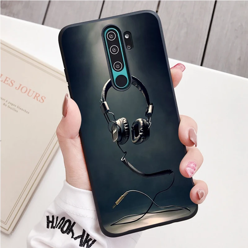 Musical Notes Violin black Silicone Phone Case For Redmi note 8 7 Pro S 8T for redmi 9  7A Cover best flip cover for xiaomi Cases For Xiaomi