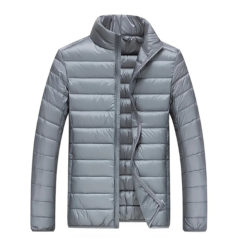 Мужская Сверхлегкая куртка-пуховик нового размера плюс легкая повседневная