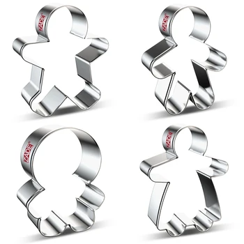 

ZADE Christmas Cookie Cutter Gingerbread Biscuit/ Fondant/ Sandwich/ Pastry/ Fruit Cutter - Stainless Steel