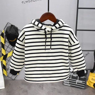 just sweatshirt Коллекция года, новые зимние комплекты для мальчиков Детский бархатный свитер с капюшоном детские пуловеры с капюшоном для мальчиков+ Бархатная толстая футболка+ штаны, костюмы - Цвет: just sweatshirt