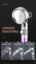 

Universal 3 Mode Functions PP Cotton Stop Button Handheld Hand Shower Head Water Filter