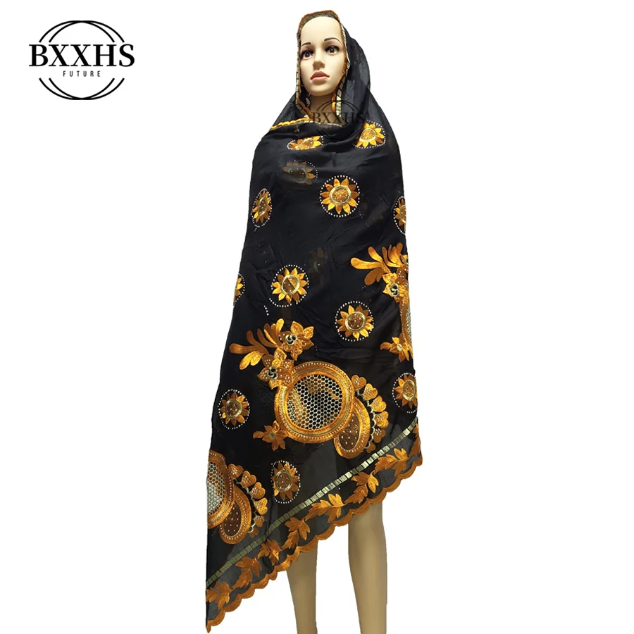 

New Trendy Flower New Trendy Muslim Embroidered Scarf Multi-Country Scarf Shawl and Headscarf