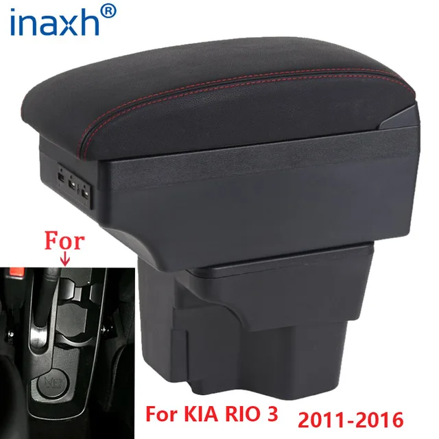לקאיה ריו 3 תיבת משענת KIA K2 X קו ריו 3 2011 2012 2013 2014 2015 2016 רכב משענת יד אביזרי פנים אחסון תיבה