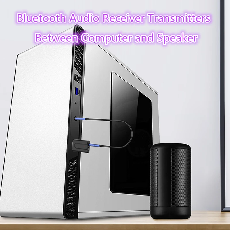 2 в 1 Bluetooth 5,0 аудио передатчик приемник беспроводной аудио музыкальный адаптер ключ для ТВ PC динамики гарнитуры автомобильный передатчик