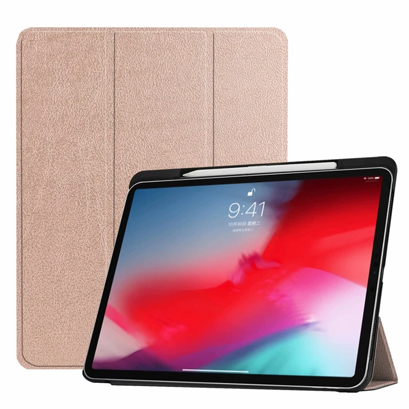 Магнитный кожаный чехол для планшета iPad Pro 12,9 дюйма Wake/Sleep Stand, умный чехол с держателем карандаша S30