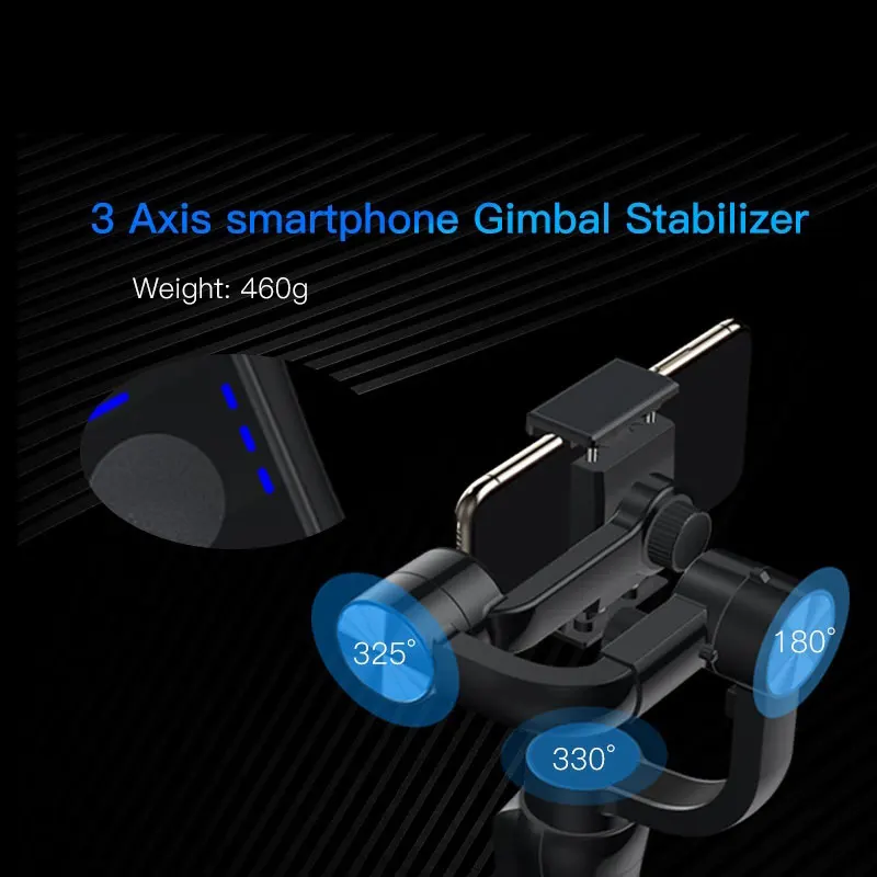  ZWN S5B Upgraded Version 3-Axis Handheld Gimbal Stabilizer w/Focus Pull & Zoom for iPhone Xs Xr X 8