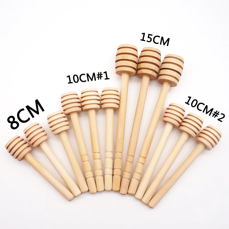 Multiple Sets Of Wooden Honey Dippers