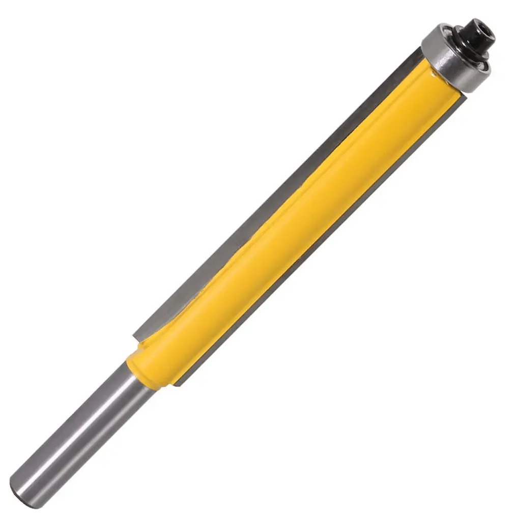 8 мм хвостовик удлиненный заподлицо фрезы с подшипником для дерева шаблон бит карбида вольфрама фрезы