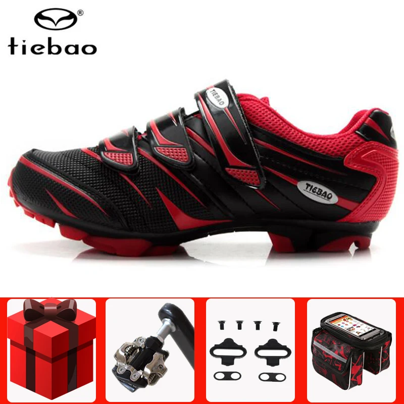 

Tiebao MTB Cycling Shoes SPD Cleat pedal set Professional Outdoor Athletic Racing Bike Shoes self-locking Bicycle Shoes sneakers