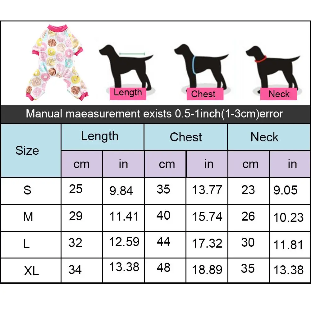 Небольшой комбинезон для собак, пижама розовый пончики с принтом зеленый лист хлопчатобумажная одежда для домашних питомцев куртка для животных с капюшоном для собаки кошки Супер Мягкий Теплый Щенок