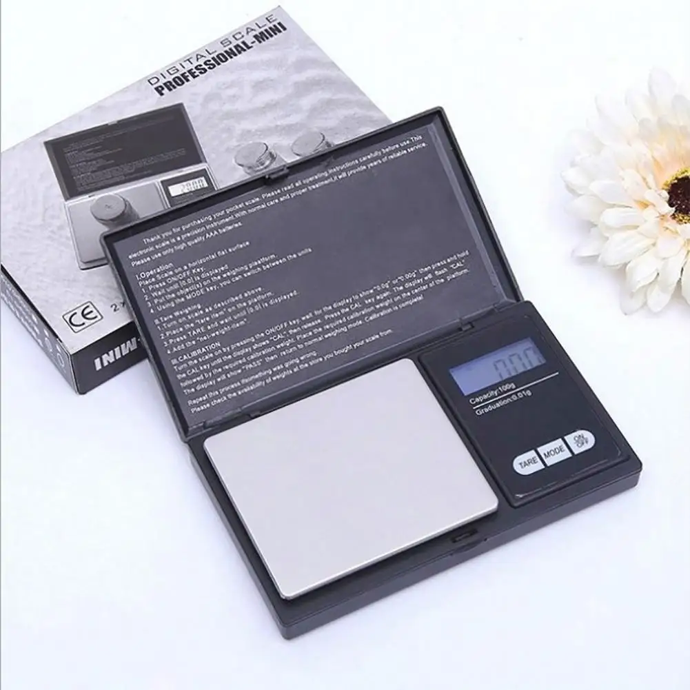 

100g/0.01g 1000g/0.1g Mini Digital Precision Diamond Jewelry Electronic Scales Precision Weighing Machine Kitchen Supplies