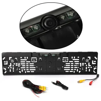 

EU Style Car License Plate Frame Rear View Reverse Backup Parking Night Vision Camera