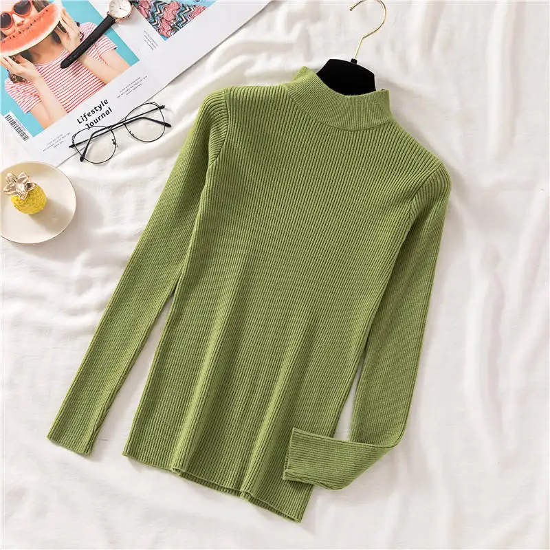 Ropa de invierno mujer 2019 Autumn Winter Women Sweaters and Pullovers Turtleneck truien dames maglioni donna