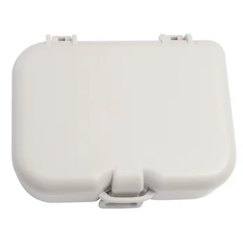 

1pc Denture Box Plastic Denture Cleaning Case False Teeth Container with Brush