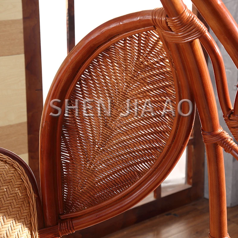 Подвесное кресло из настоящего ротанга в Юго-Восточной Азии, корзина для внутреннего и наружного балкона, кресло-качалка, подвесной ротанговый стул