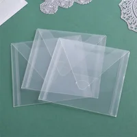 10pcs/set 12x12cm Transparent Plastic Storage Bags For Small Stamps And Dies Organizer Bags Cardstock Crafts Storage Envelopes 1