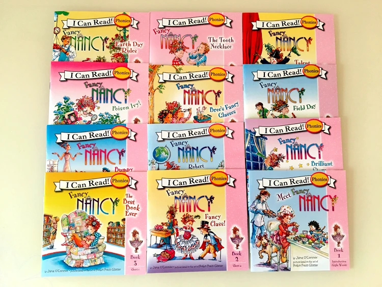 

12 books/set I Can Read Phonics Books FANCY NANCY In English Language Book for Baby Kids Story Books for Children Learning Toy