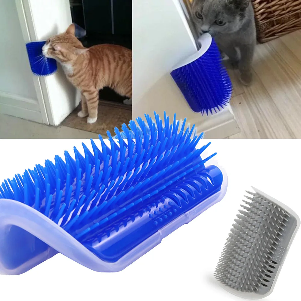 Cepillo para el cuidado de mascotas, cepillo para el cuidado de mascotas, peine para la eliminación de vello de perro gato, dispositivo de masaje para gatos con hierba gatera|Aseo de gato|   - AliExpress