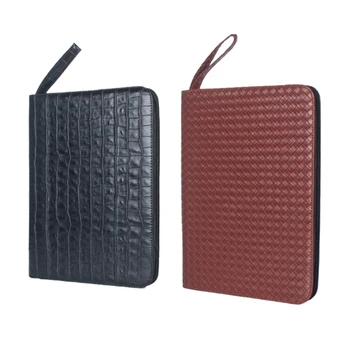 

2 Pcs Large Capacity PU Leather 48 Slots Pen Pouch Bag, Black & Brown