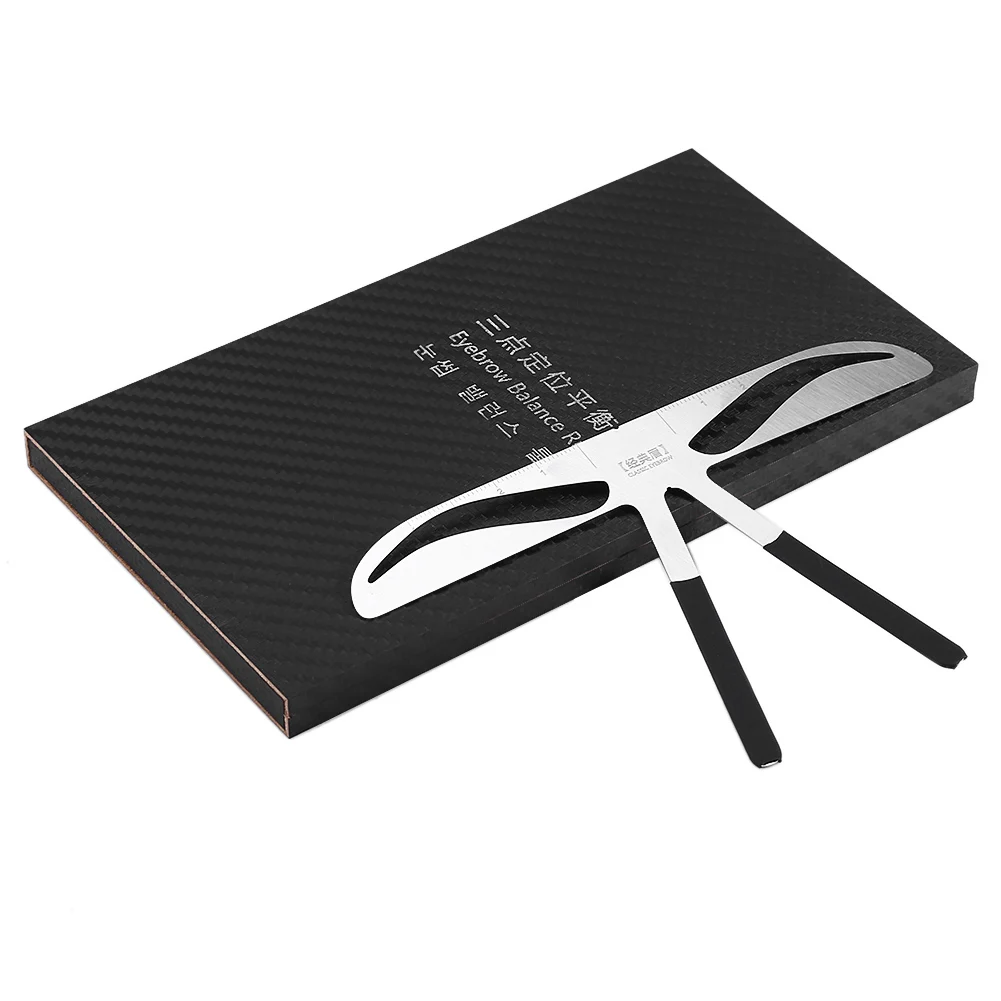Татуировка Трехточечное позиционирование баланс бровей Линейка Мера формовочный трафарет прочный простой в использовании инструмент для татуировки бровей