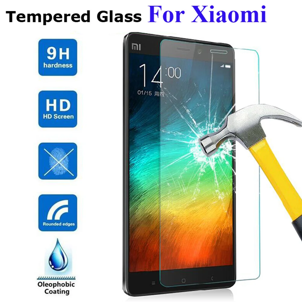 Закаленное стекло 9H для Xiaomi Redmi 4X 5A 4A 3S 4 3 Pro 5 Plus Note Prime HD Защитное Mi A1 A2 защитная