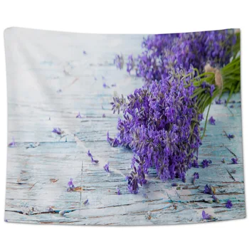 

Lavender Purple Flowers Fresh Flowers Tapestry Wall Hanging Wall Art Home Art for Living Room Decoration Macrame Wall Tapestry