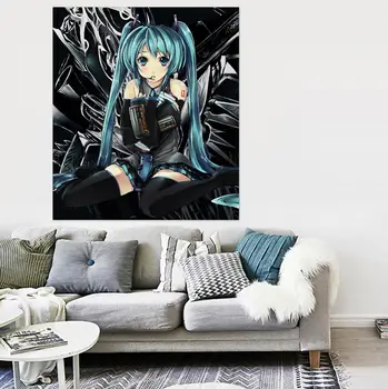 

[Self-Adhesive] 3D Hatsune Miku 996 Japan Anime Wall Stickers Mural Decal Wall Murals AJ WALLPAPER Belly