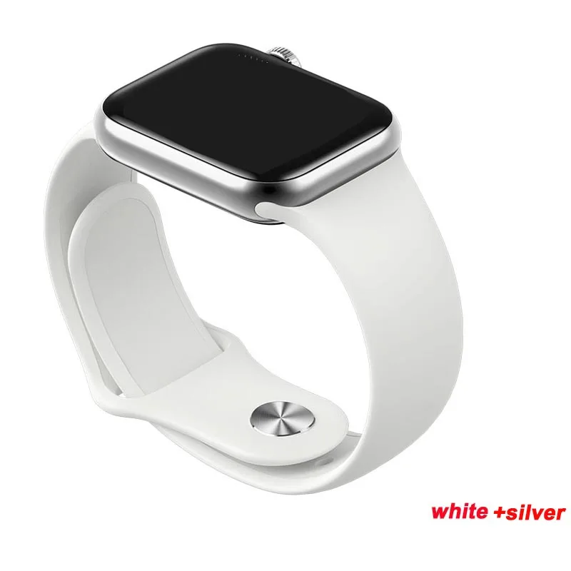 white silver AW5 Смарт-часы Для мужчин 38/40 мм Series 5 часы всегда на Дисплей монитор сердечного ритма напоминание W58 Smartwatch VS iwo 12 - Цвет: white silver