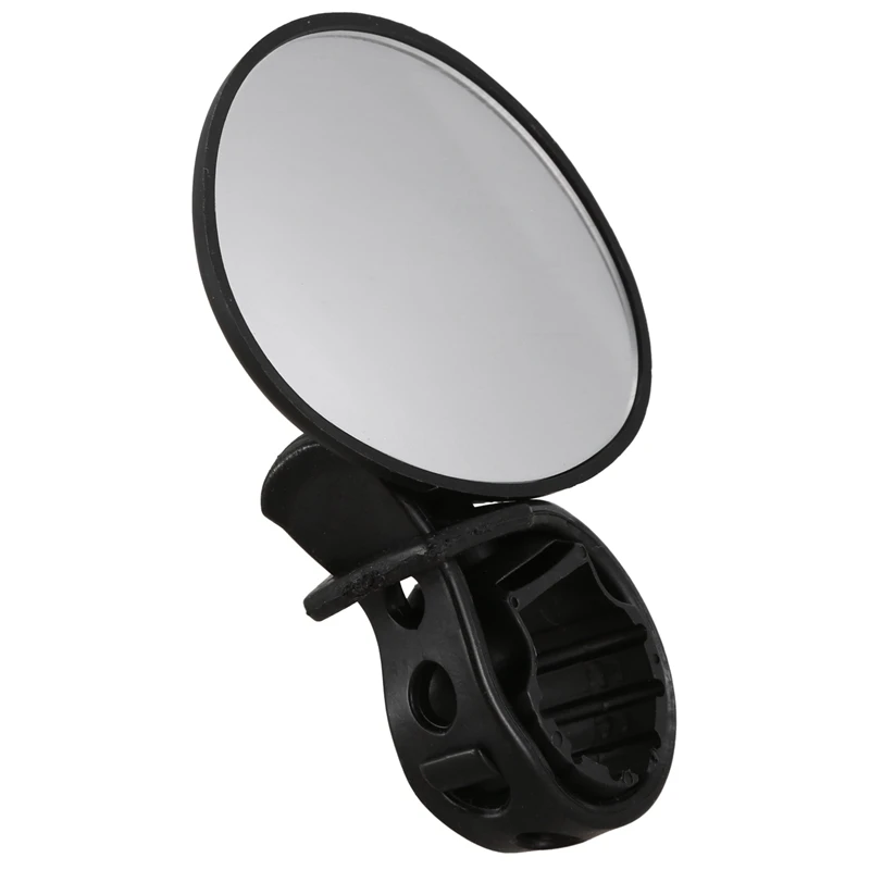 

Handlebar mount for rear view mirror / reflective safety convex mirror for MTB and bicycles, Black