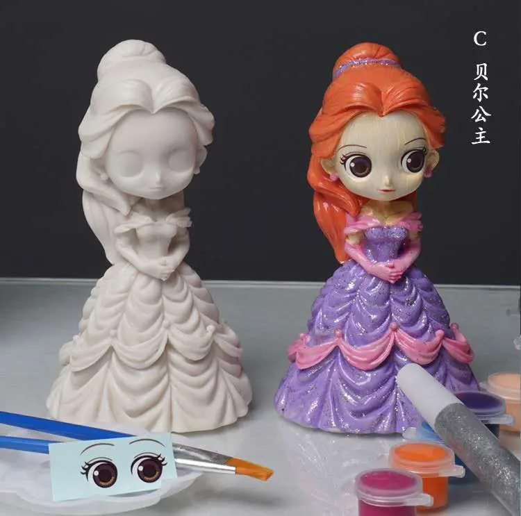 

Children DIY Resin Painting Princess Dinosaur Ceramic Vinyl Wrestling Is Not Bad Doll GIRL'S Educational Toy Factory