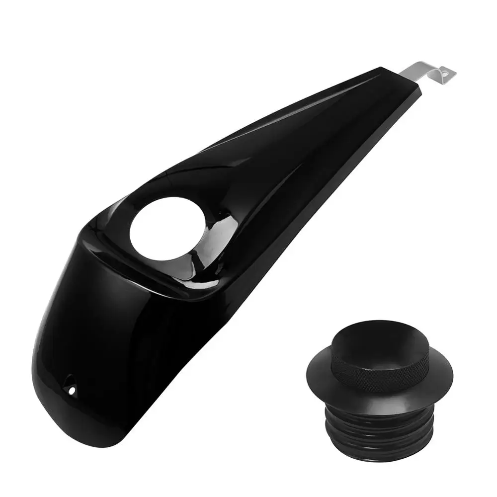 

Gloss black Smooth Dash Fuel Console Gas Tank Cap Cover with Sealing Strip Fit For Harley Touring Electra Glide Street 2008-2018