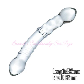 Crystal Glass Dildos Masturbator Realistic Dildo Penis Glass Beads Anal Butt Plug Sex toys for Woman Couples Vaginal Stimulation 3