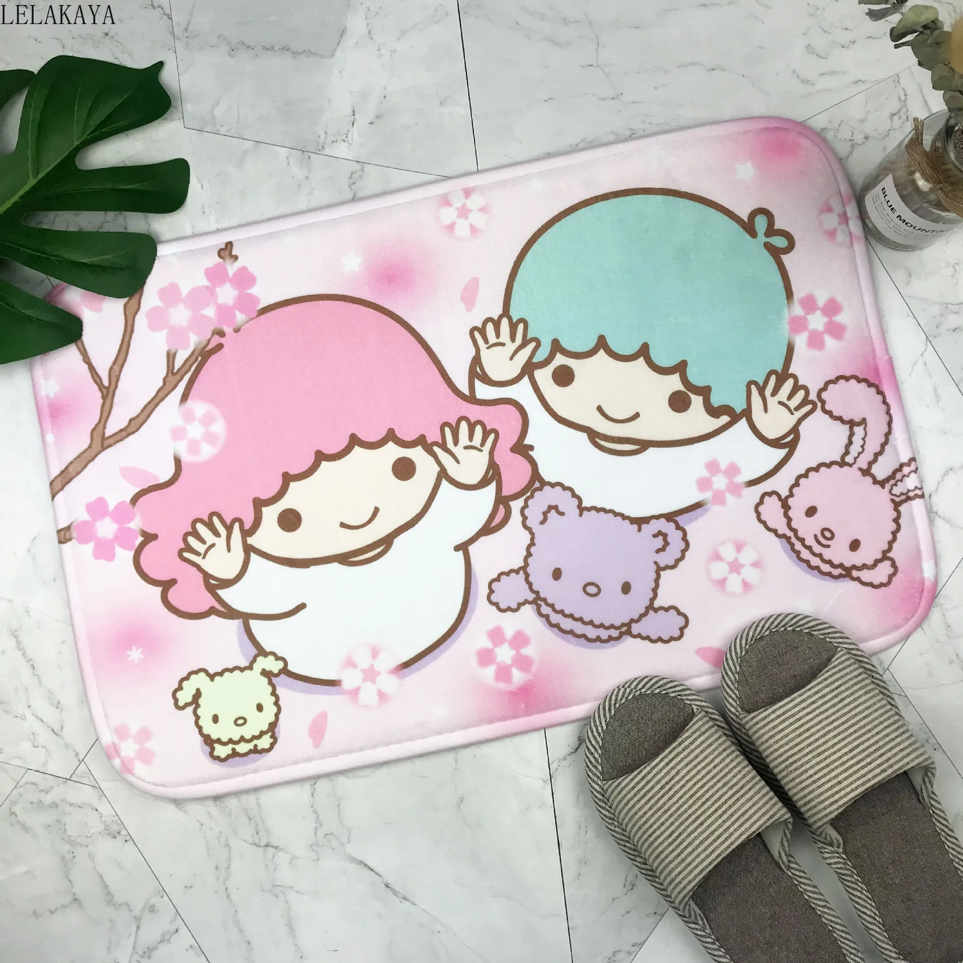 Милый мультяшный Коврик для пола с маленькой двойной звездой My Melody мягкие