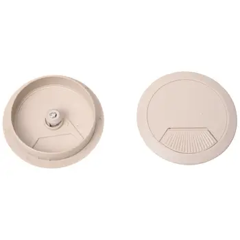 

5 Pcs 70mm Dia Round Grommet Cable Hole Covers for Computer Desk