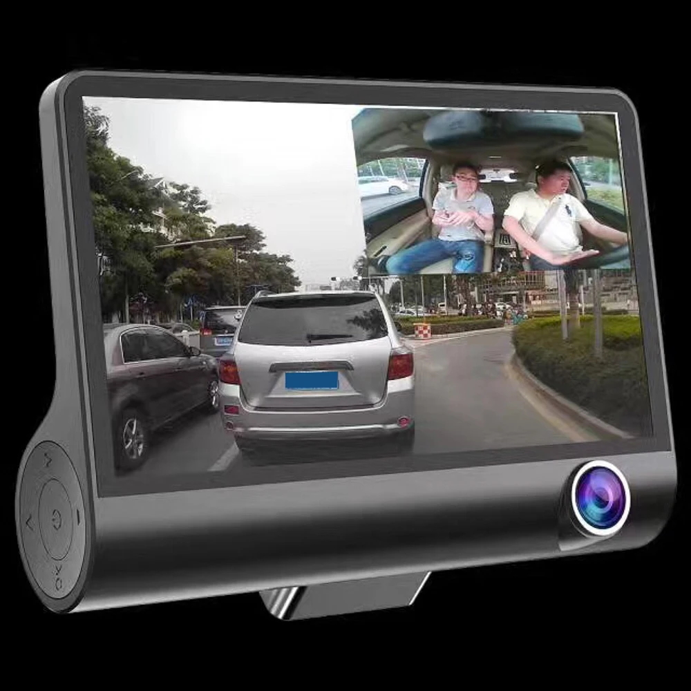 HD Автомобильный видеорегистратор Dash Cam 3 объектива камера заднего вида видео регистратор датчик тяжести авторегистратор Голосовое управление 24 H монитор парковки