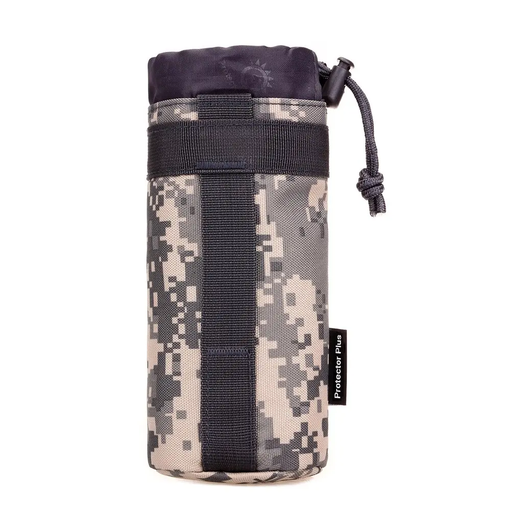 Camo Insulated Bottle Holder Cell Phone Pouch Bag Saddle Trail Camouflage Brown