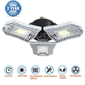 

Garage Lighting 60W Super Bright Led Garage Lights 3000K E26 Garage Light Bulb Shop Lights for Work Lights for Garage Workshop
