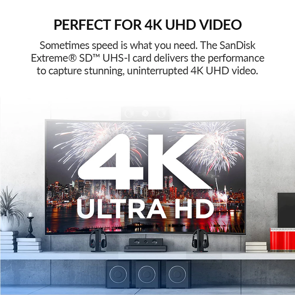 SanDisk ͽƮ SDHC/SDXC SD ī, UHS-I ÷ ī, 4K UHD, 32GB, 64GB, 128GB, C10, U3, V30, 150 MB/s (32GB: 90 MB/s)